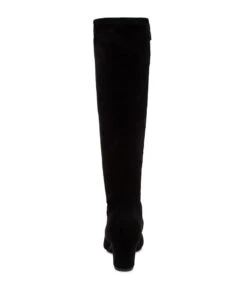 Kanter Black Microsuede Knee High Boots 9 Kanter Black Microsuede Knee High Boots -Lynx Shoes Shop IL11840BLAFT 3