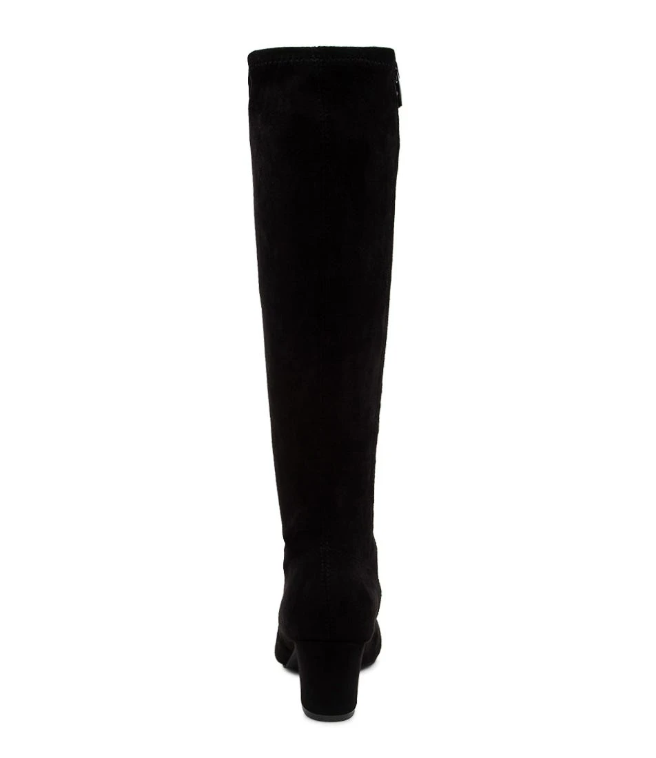 Kanter Black Microsuede Knee High Boots 5 Kanter Black Microsuede Knee High Boots - Image 3