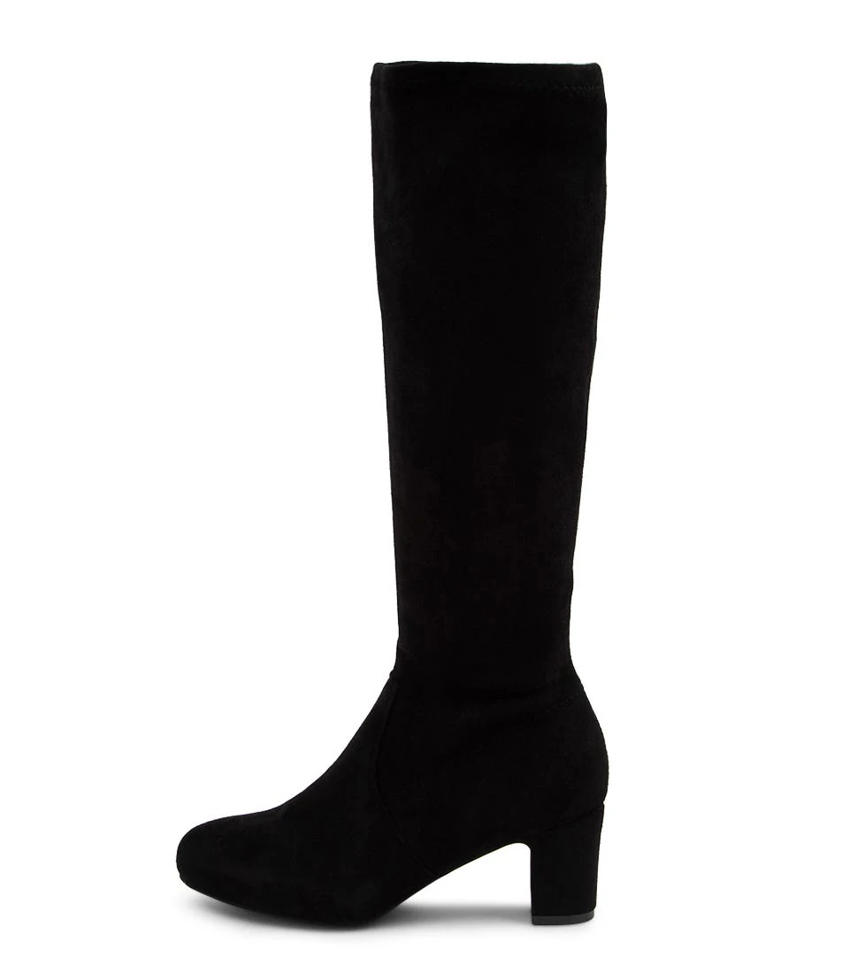 Kanter Black Microsuede Knee High Boots 3 Kanter Black Microsuede Knee High Boots