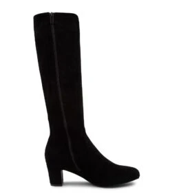 Kanter Black Microsuede Knee High Boots 10 Kanter Black Microsuede Knee High Boots -Lynx Shoes Shop IL11840BLAFT 5