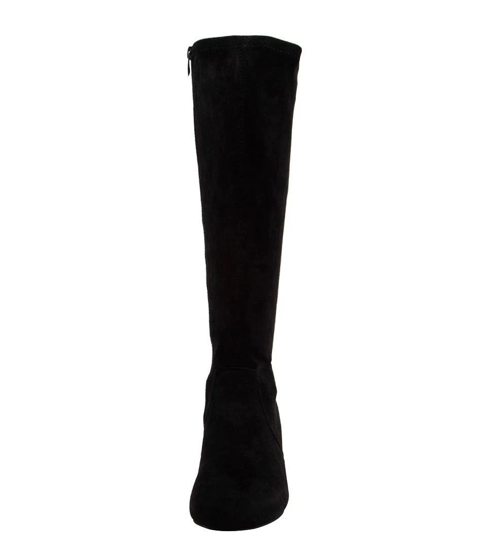 Kanter Black Microsuede Knee High Boots 7 Kanter Black Microsuede Knee High Boots - Image 5