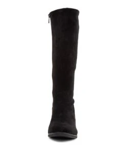 Tenner Black Stretch Microsuede Long Boots -Lynx Shoes Shop IL11850BLAFT 6