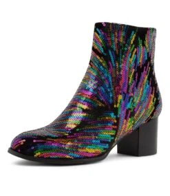 Jallie Bright Firework Sequin Ankle Boots -Lynx Shoes Shop IL11857CGZKR 2