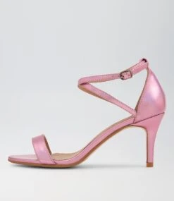 Carna Pink Metallic Sandals