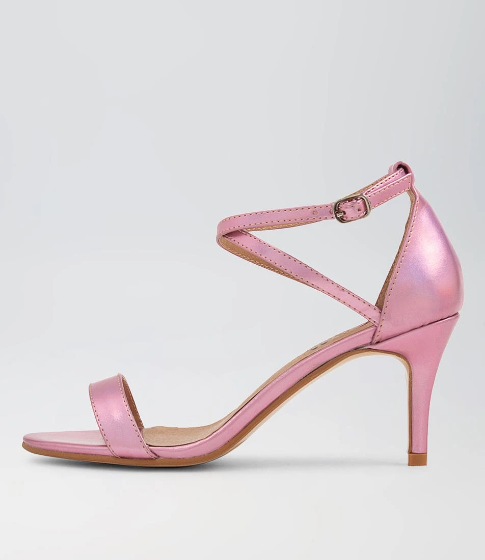 Carna Pink Metallic Sandals 3 Carna Pink Metallic Sandals
