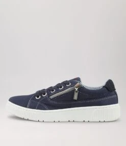 Izzar Navy Recycled Canvas Sneakers