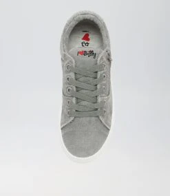 Izzar Grey Recycled Canvas Sneakers -Lynx Shoes Shop IL11880GRYC2 6