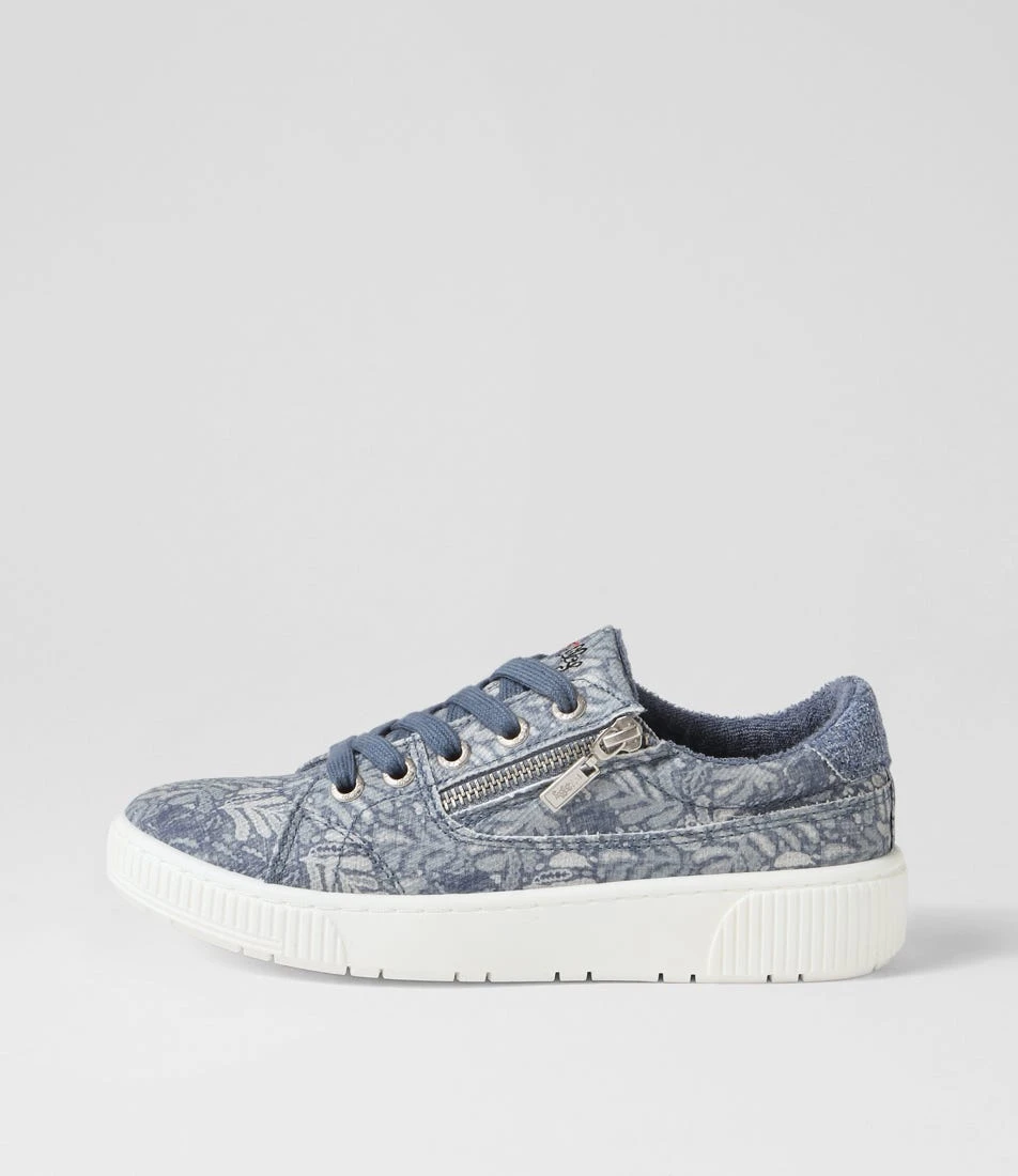 Izzar Denim Flower Recycled Canvas Sneakers 3 Izzar Denim Flower Recycled Canvas Sneakers