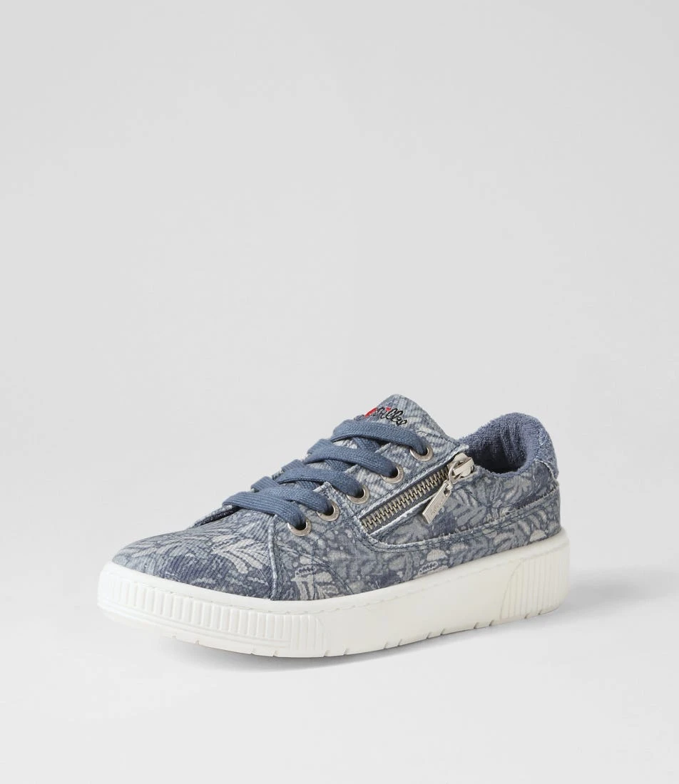 Izzar Denim Flower Recycled Canvas Sneakers 4 Izzar Denim Flower Recycled Canvas Sneakers - Image 2