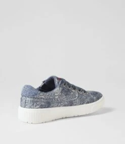 Izzar Denim Flower Recycled Canvas Sneakers 9 Izzar Denim Flower Recycled Canvas Sneakers -Lynx Shoes Shop IL11880JXWC2 4