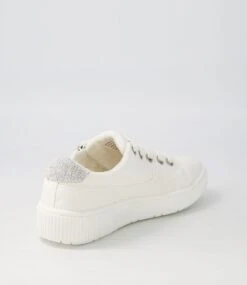Izzar White Recycled Canvas Sneakers -Lynx Shoes Shop IL11880WHIC2 4