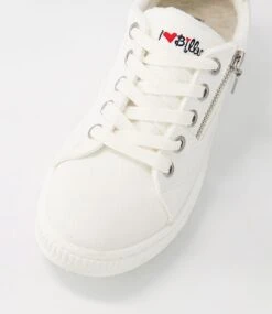 Izzar White Recycled Canvas Sneakers -Lynx Shoes Shop IL11880WHIC2 5