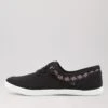 Miley Black Canvas Sneakers -Lynx Shoes Shop IL11882BLACA 2