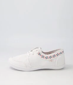 Miley White Canvas Sneakers