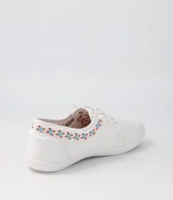 Miley White Canvas Sneakers -Lynx Shoes Shop IL11882WHICA 4