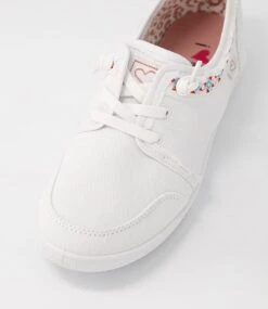 Miley White Canvas Sneakers -Lynx Shoes Shop IL11882WHICA 5