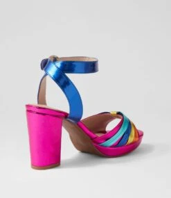 Brissa Fuchsia Multi Sandals -Lynx Shoes Shop IL11891PGKSM 4