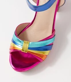 Brissa Fuchsia Multi Sandals -Lynx Shoes Shop IL11891PGKSM 5
