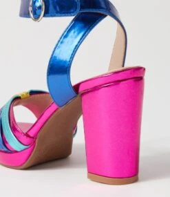 Brissa Fuchsia Multi Sandals -Lynx Shoes Shop IL11891PGKSM 6