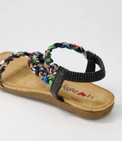 Frazel Black Multi Sandals -Lynx Shoes Shop IL11913BLAHG 6
