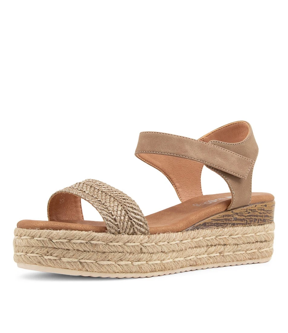 Hilaro Cinnamon Taupe Syn Raffia Sandals 4 Hilaro Cinnamon Taupe Syn Raffia Sandals - Image 2