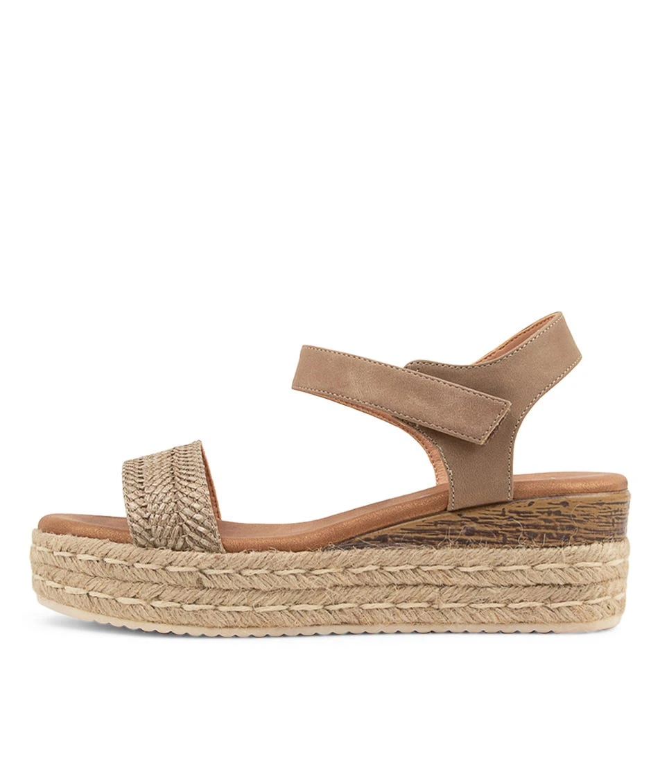 Hilaro Cinnamon Taupe Syn Raffia Sandals 3 Hilaro Cinnamon Taupe Syn Raffia Sandals
