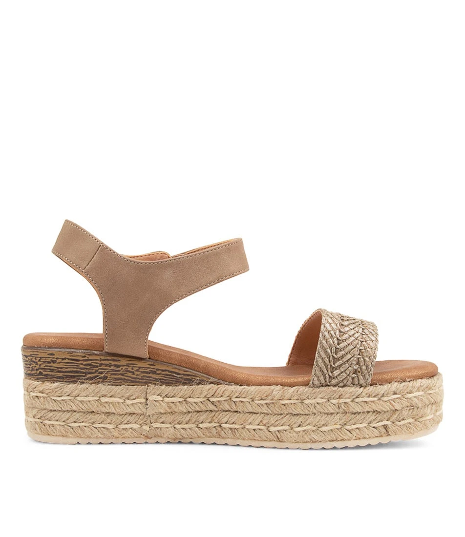 Hilaro Cinnamon Taupe Syn Raffia Sandals 6 Hilaro Cinnamon Taupe Syn Raffia Sandals - Image 4