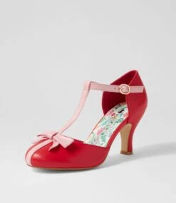 Mexie Red Pale Pink Heels -Lynx Shoes Shop IL11931RYNSM 3