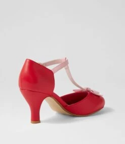 Mexie Red Pale Pink Heels -Lynx Shoes Shop IL11931RYNSM 4