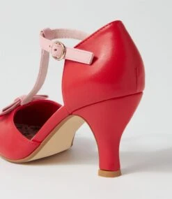 Mexie Red Pale Pink Heels -Lynx Shoes Shop IL11931RYNSM 6