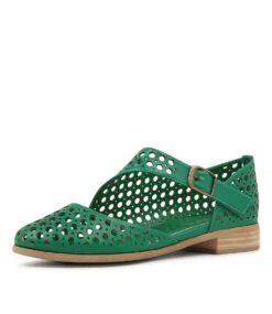 Qixen Green Flat Shoes 8 Qixen Green Flat Shoes -Lynx Shoes Shop IL11935GRESM 2
