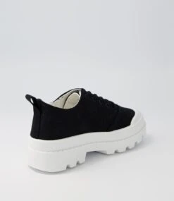 Ilysse Black Off White Canvas Sneakers -Lynx Shoes Shop IL11971CKLCA 4