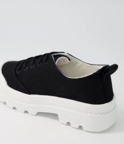 Ilysse Black Off White Canvas Sneakers -Lynx Shoes Shop IL11971CKLCA 6