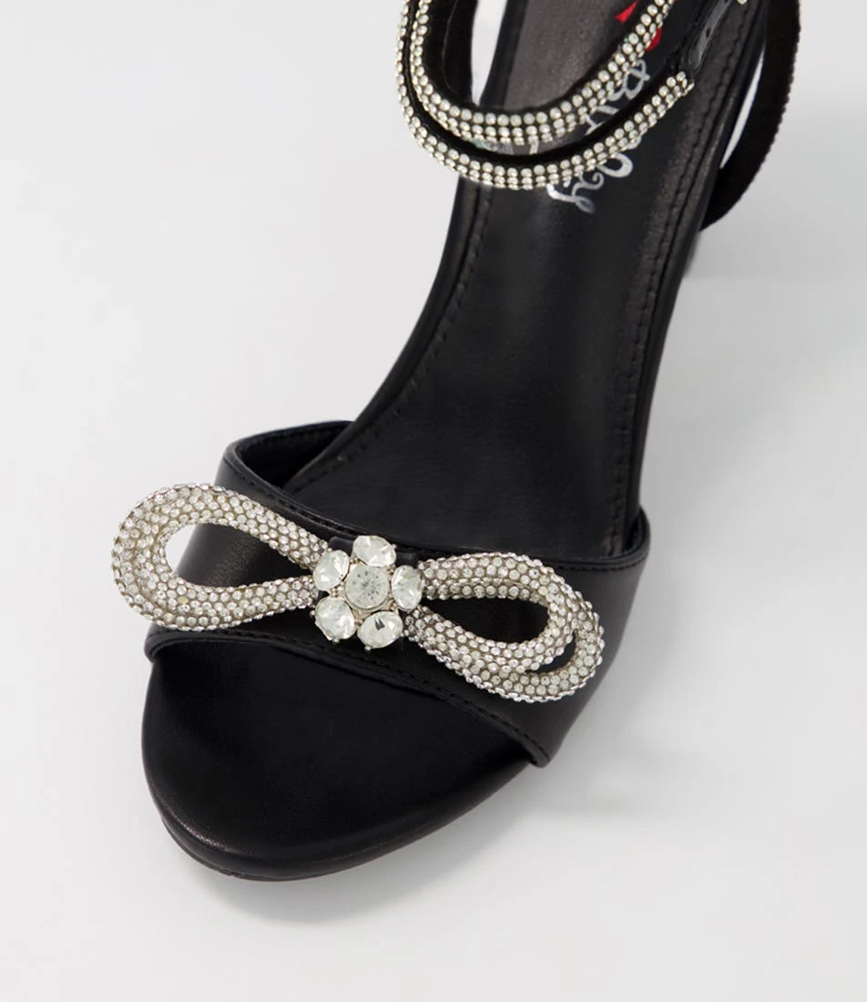Daschie Black Silver Jewels Sandals 6 Daschie Black Silver Jewels Sandals - Image 4