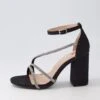 Shanema Black Glitter Sandals