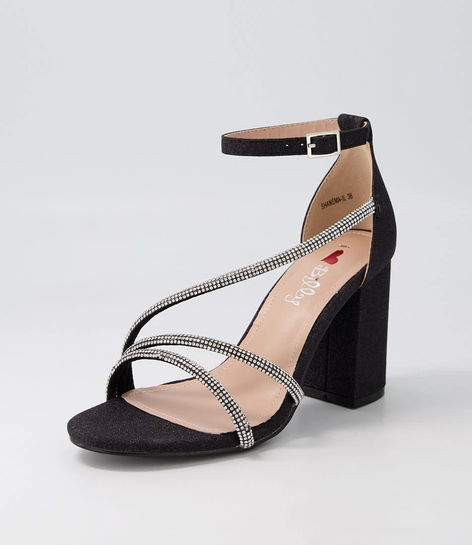 Shanema Black Glitter Sandals 4 Shanema Black Glitter Sandals - Image 2