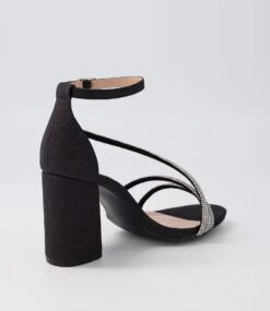 Shanema Black Glitter Sandals 9 Shanema Black Glitter Sandals -Lynx Shoes Shop IL11993BLA48 4
