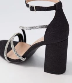 Shanema Black Glitter Sandals 11 Shanema Black Glitter Sandals -Lynx Shoes Shop IL11993BLA48 6