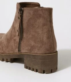 Ihola Taupe Microsuede Ankle Boots -Lynx Shoes Shop IL11998NGVMS 6
