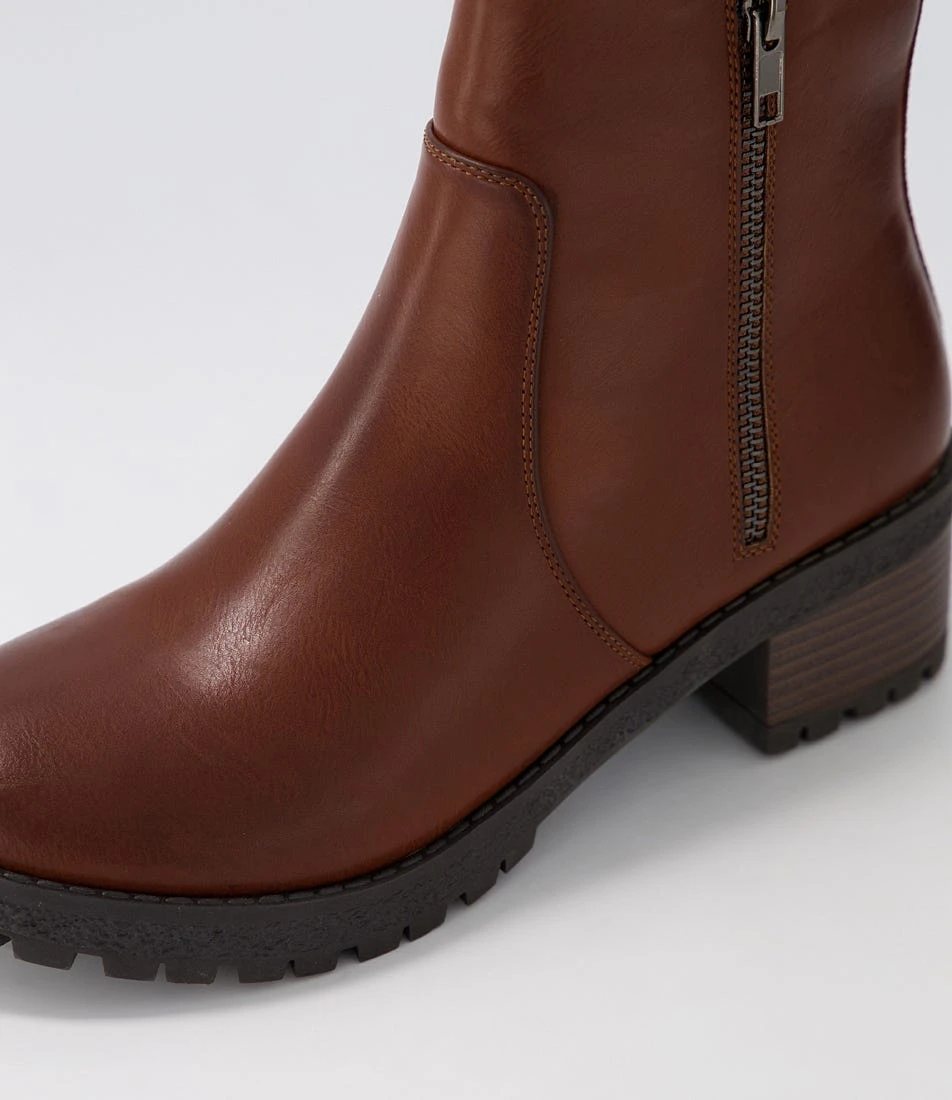 Rechie Cognac Ankle Boots 7 Rechie Cognac Ankle Boots - Image 5