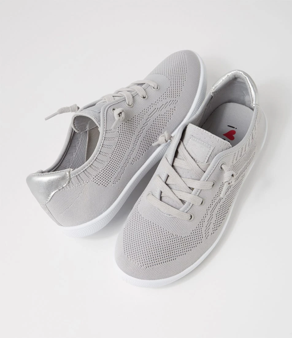 Malibu Grey Silver Knit Sneakers 7 Malibu Grey Silver Knit Sneakers - Image 5