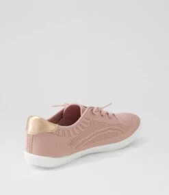 Malibu Dusty Rose Gold Knit Sneakers -Lynx Shoes Shop IL12012QIASS 4
