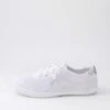 Malibu White Silver Knit Sneakers