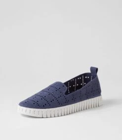 Uppie Dark Blue Microsuede Sneakers -Lynx Shoes Shop IL12017DGPMS 3
