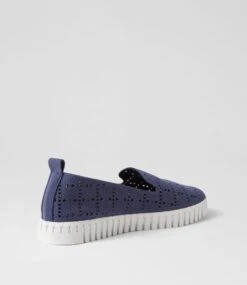 Uppie Dark Blue Microsuede Sneakers -Lynx Shoes Shop IL12017DGPMS 4
