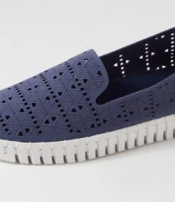 Uppie Dark Blue Microsuede Sneakers -Lynx Shoes Shop IL12017DGPMS 6