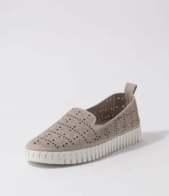 Uppie Light Grey Microsuede Sneakers -Lynx Shoes Shop IL12017GDPMS 3