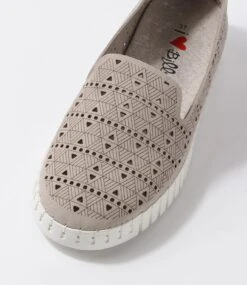 Uppie Light Grey Microsuede Sneakers -Lynx Shoes Shop IL12017GDPMS 5