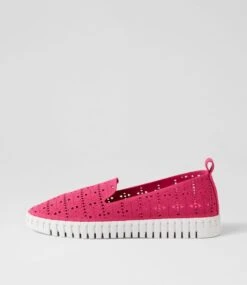 Uppie Fuchsia Microsuede Sneakers