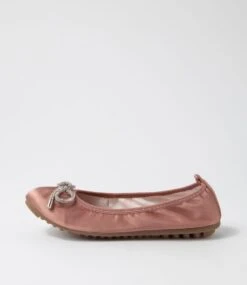 Caulder Mink Satin Flat Shoes